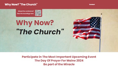 screenshot of the website for Why Now? "The Church" at https://whynowthechurch.me/